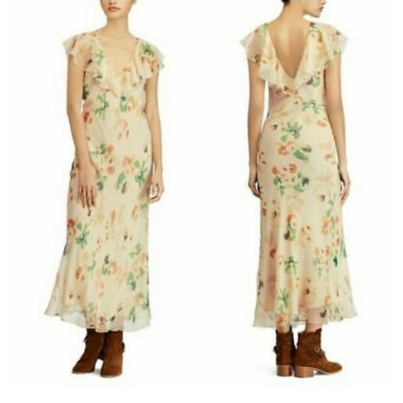 Polo Ralph Lauren Dresses & Skirts - Polo Ralph Lauren Silk Floral Maxi Dress